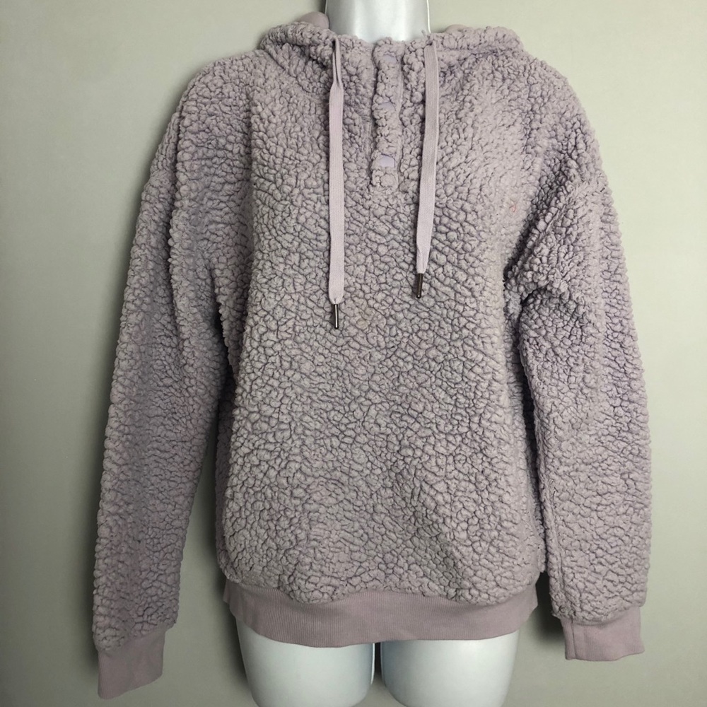 Fuzzy purple sweatshirt